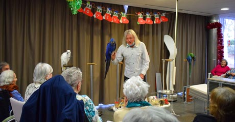 Mark Steiger and greenwing macaw